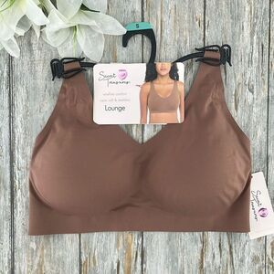 Womens Wirefree Bonded Lounge Bra With Convertible Straps Size S